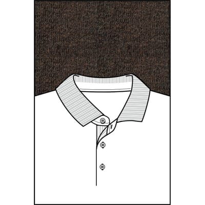 Baileys Polo lange mouw pullover polo collar placke 520063/80