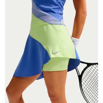 Nike Court Dri-Fit Slam High Rise Rok Dames-limoen, blauw