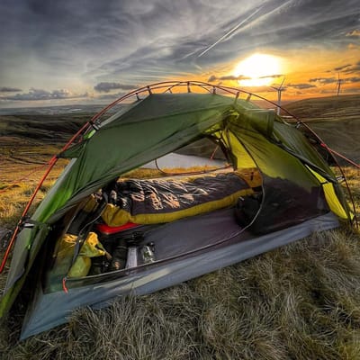2 Persoons Waterdichte Kampeertent: Lichtgewicht Backpacktent Met Dubbele Laag Voor Wandelen en Trektochten, Eenvoudig Op Te Zetten