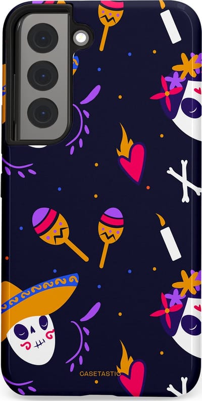 Casetastic Hoesje Geschikt voor Samsung S22 - Stijlvolle Beschermende Duo-layer Case - Muertos fiësta