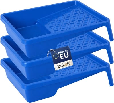Verfbakken Blauw - Verfbak Lakbak - Schilderwerk Binnen - Stevig Kunststof Materiaal - 25 x 33 cm - Blauw