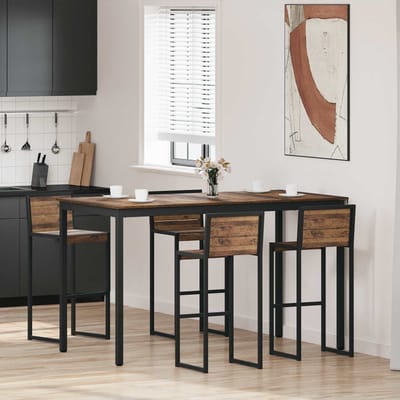 vidaXL - Staande - Bartafel - Bewerkt - hout - Rechthoekig