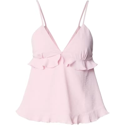 Urban Classics - Ruffled Structured Cami Mouwloze top - XS - Roze
