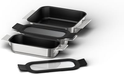 Siemens HZ9FF030 - Flex pannenset voor inductiekookplaat - 3 stuks - Anti-aanbak - Ovenbestendig - PFAS-vrij