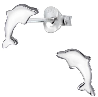 Joy|S - Zilveren dolfijn oorbellen - 5 x 10 mm