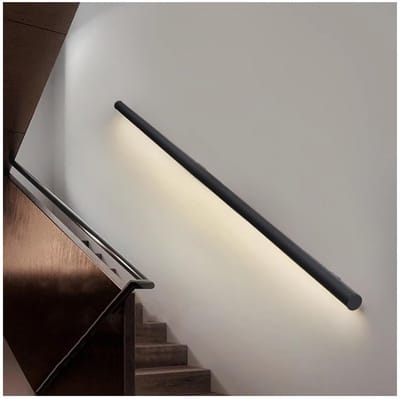 Led Leuning Set - Verlichte Greep - Veiligheid Binnen Buiten - Aluminium Wandmontage - 50cm Lengte - Naturel
