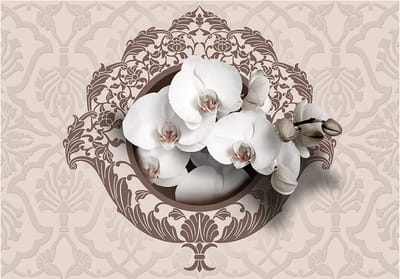 Fotobehangkoning - Behang - Vliesbehang - Fotobehang - Royal orchids - Orchidee - Koninklijke Orchideeën - 400 x 280 cm