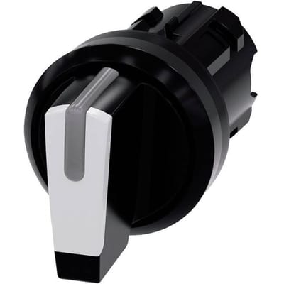 Siemens 3SU10022BM600AA0 3SU1002-2BM60-0AA0 Knevelschakelaar Kunststof frontring Zwart, Wit 2 x 45 ° 1 stuk(s)