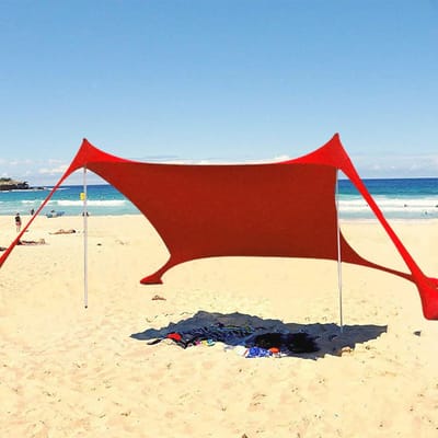 Draagbare Strandtent met UV-bescherming en Zandankers - Perfect voor Camping en Strand