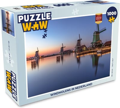 Puzzel Windmolens in Nederland - Legpuzzel - Puzzel 1000 stukjes volwassenen