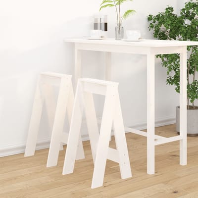 vidaXL - Krukken - 2 - st - 40x40x75 - cm - massief - grenenhout - wit