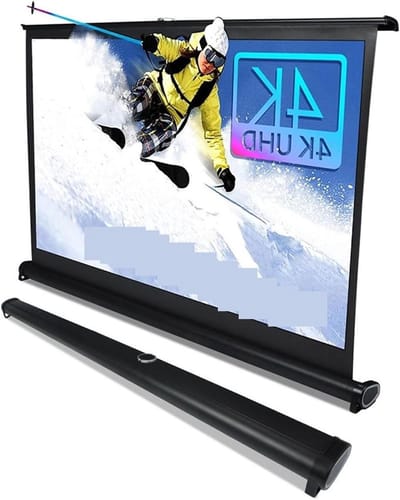Projectorscherm - Opvouwbaar Scherm - Thuisbioscoop Creëren - Vlamvertrand en Schimmelbestendig - 40 inch diagonaal - Mat Wit