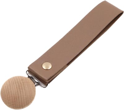 Deken Clips - Kinderwagen Accessoires - Baby Warm Houden - Stevige PU Hout - 13 x 3 cm - Koffie