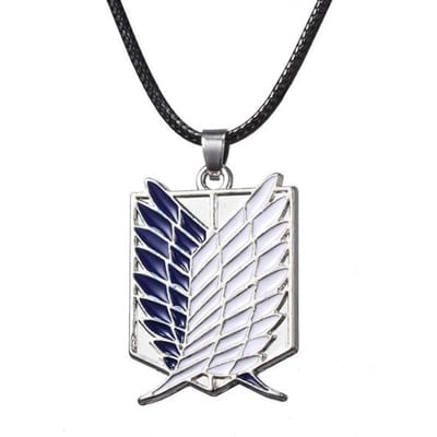 Anime Attack On Titan Cosplay Eren Hanger Ketting Shingeki No Kyojin Manga Vrijheid Vleugels van Vrijheid Hanger Halsketting Sieraden white
