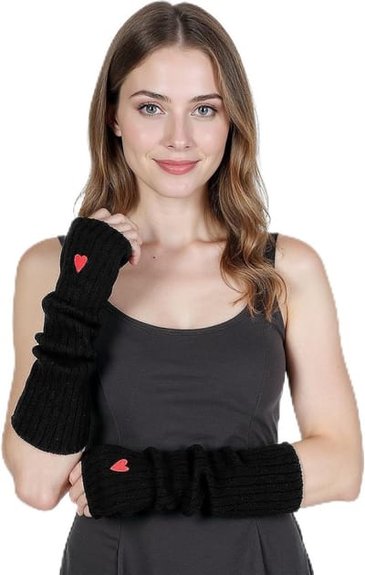 Vrouwelijke Armwarmers voor de Winter - Gebreide Handschoenen zonder Vingers met Duimopening, Schattige en Comfortabele Polswarmers voor Koude Dagen