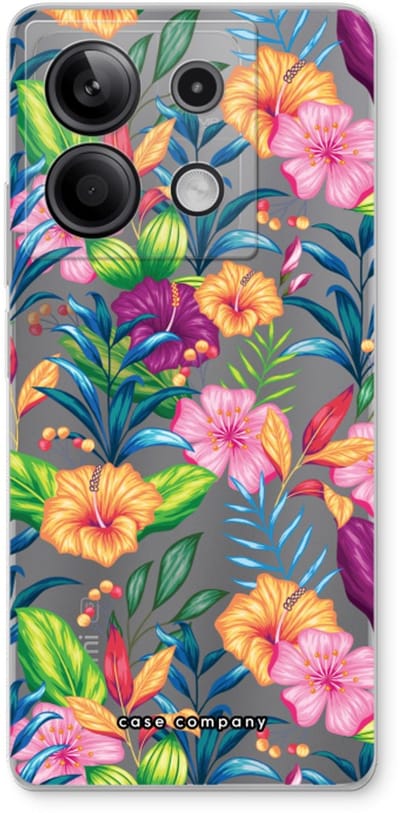 Case Company® - Hoesje geschikt voor Xiaomi Redmi Note 13 5G hoesje - Tropisch 2 - Soft Cover Telefoonhoesje - Bescherming aan alle Kanten en Schermrand