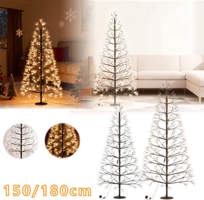 150 cm kersenbloesemboom LED-boomverlichting Boomverlichting Warm wit 1500 LED-lichtjes Kunstmatige kerstboom Decoratieve lamp Verlichte takken Met stekker voor Kerstmis Feest Verjaardag