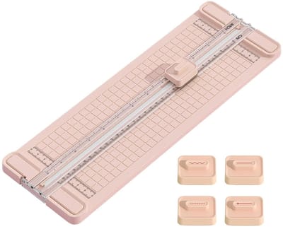 Papier Snijder - Papier Snijapparaat - Papier Snijden - Antislip Tweerichtings Gereedschap - 365x12.3x1.5cm - Roze