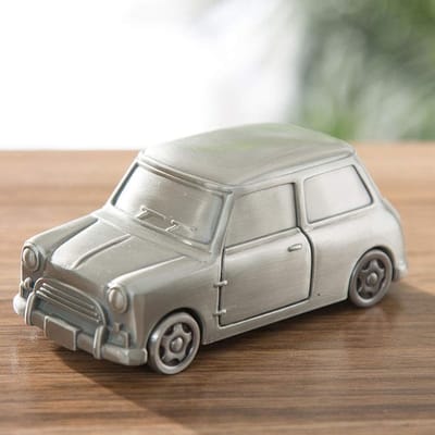 Dailygoods- Spaarpot Vintage Auto - Spaarvarken - Spaarpot Kind - Spaarpot Volwassenen - Antiek Zilver - Hoogwaardig Legeringsmateriaal - Besparingspot