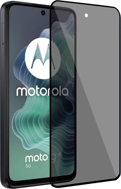 Geschikt voor Motorola Moto G35 - Privacy Screenprotector - Beschermglas - Privé GuardCover