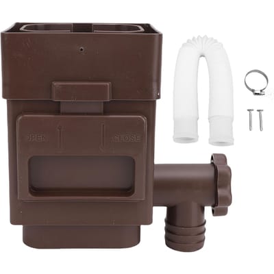 Regenpijpfilter Weerbestendig Ruimtebesparend Dakgoot Regenpijp Bladfilter Adapter voor 3in 4in bruin