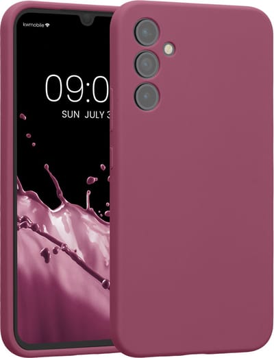 kwmobile telefoonhoesje geschikt voor Samsung Galaxy A34 5G - TPU backcover met siliconen coating - Smartphone case in orchidee paars