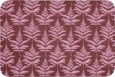 WC mat 90x60 cm - Antislip - Blad - Patroon - Paars - Toiletmat - Vloermat - Douchemat - Toilet tapijt - Toiletmatten