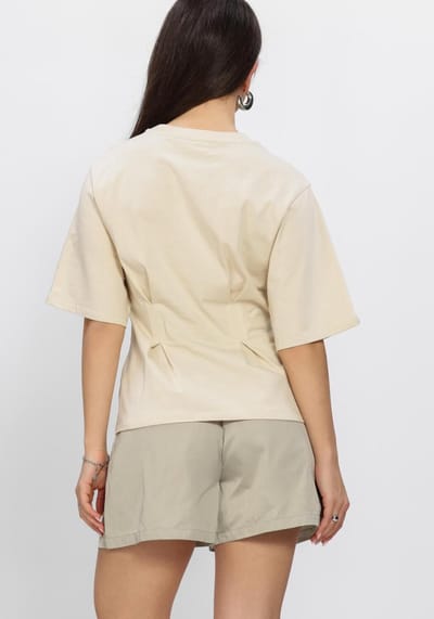 EDITED Marah T-shirt Tops & T-shirts Dames - Shirt - Beige - Maat 42