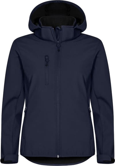 Clique Softshell jas met Capuchon Basic Dames - Dark Navy - Maat XS/34