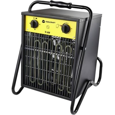 TOOLCRAFT TO-8578338 Bouwkachel 9000 W Zwart/geel