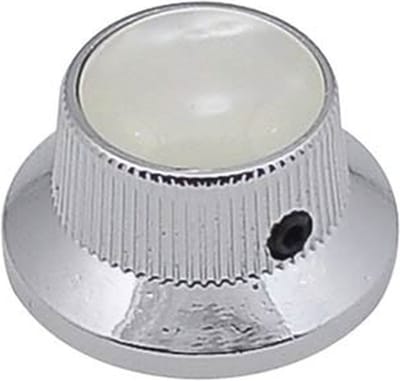 Boston KCH-261 Bell Knop met Parelmoer Inleg in Chroom