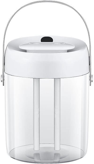 Luchtbevochtiger met dubbele nevel - 2 liter grote capaciteit - met handvat en digitaal display - draagbare luchtbevochtiger voor op het bureau - ultra stil, USB-aangedreven - geschikt voor thuis, op kantoor en in de slaapkamer