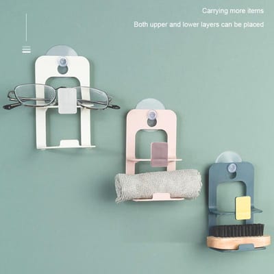 Support d'éponge de cuisine auto-adhésif pour évier, égouttoir à éponge, support de rangement, égouttoir d'évier de cuisine, accessoires rose