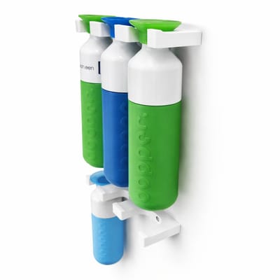 Wandhouder Geschikt voor Dopper Flessen – Voor 3 Waterflessen – Ruimtebesparend Ophangsysteem – Minimalistisch Wandrek