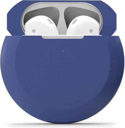 AirPods hoesjes van By Qubix - AirPods 1/2 hoesje siliconen shockprotect series - blauw Airpods Case Hoesje voor Airpods Airpods 1 Airpods 2 Hoes