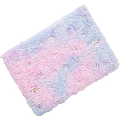 Journal en Peluche Couleur Dégradée 80 Pages Journal Carnet Polyvalent pour Étudiants Étoile étoile