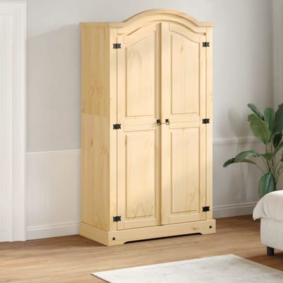 vidaXL - Kledingkast - Corona - 102x52x186 - cm - massief - grenenhout