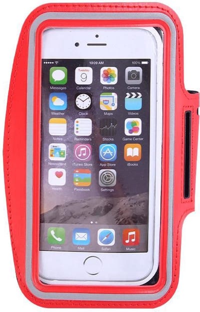 Igoods Sportarmband - Universeel hoesje - Sportband - Sport armband - Hardloop telefoonhouder - Rood
