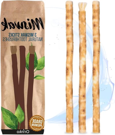 Miswak Stokjes - Siwak Tandenborstel - Natuurlijke Mondverzorging - Plak Verwijderend - 3 stuks - Natuurlijk