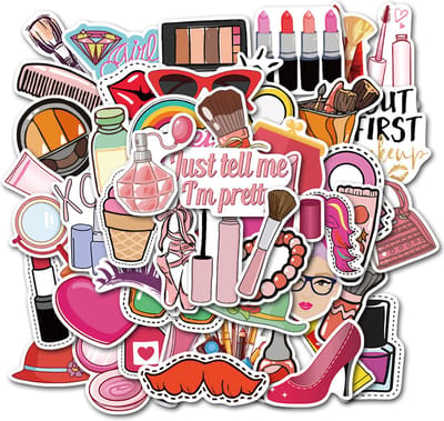 Girl Stuff Stickers - Meiden Stickers - set 50 stuks - Laptop Stickers - Stickervellen