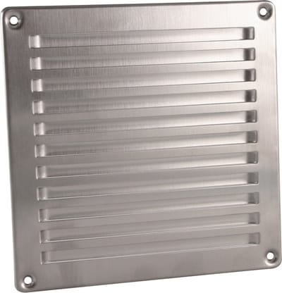 RVS ventilatierooster In-Line 200x200mm
