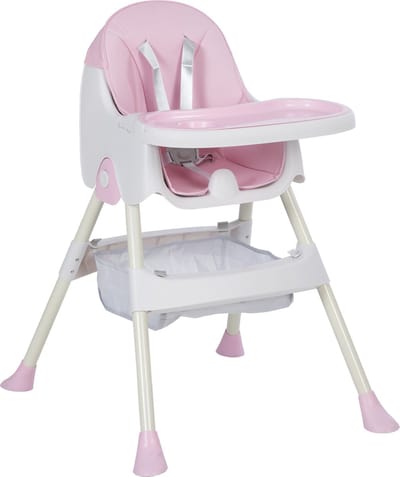 K IKIDO Kinderstoel - Tray Voedstoel Peuter - Eetkamerstoel 3 in 1 Verstelbaar - Kinderzetel - Inklapbare Eetstoel - met opbergmand - Opvouwbaar Kinderzitje - Afneembare plaat- Baby kinderstoel - MAX40kg