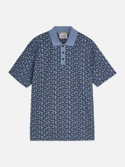 Scotch & Soda Printed Structured Relaxedfit Polo
