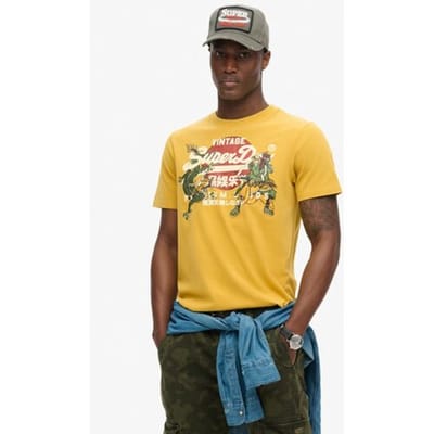 Superdry Tokyo Vl Graphic T-shirt Met Korte Mouwen Geel M Man