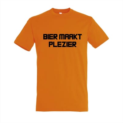 BIER MAAKT PLEZIER - KONINGSDAG -shirt - 100% Katoen - Maat 3XL - Classic Fit - Oranje