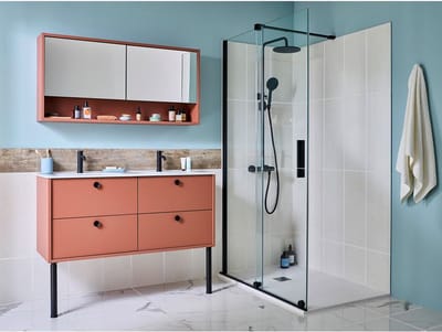 Schulte douchedeur - schuifdeur - 8mm - 140x200 - antikalk- zwart - omkeerbaar