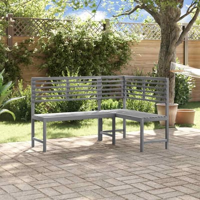 vidaXL - Tuinhoekbank - 140 - cm - massief - acaciahout - grijs