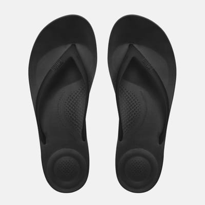 FitFlop Iqushion Ergonomic Flip-Flops TPU Dames Slippers - Zwart