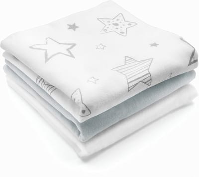 Wasbare Luiers Flanellen Doeken 80x80 cm - Set van 3 - Multifunctioneel en Absorberend - Oeko-Tex Gecontroleerd - 100% Katoen