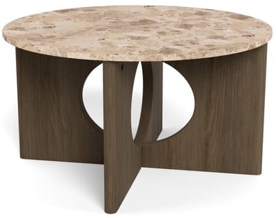 Salontafel Cira Marmer Bruin Ø80cm - Giga Living